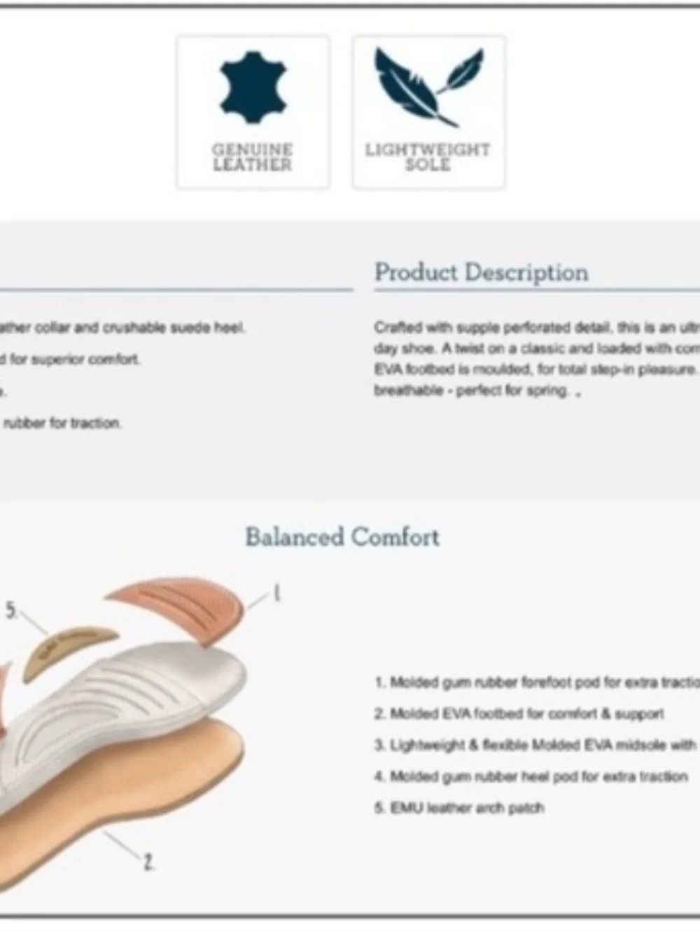 Emu Australia Meroo  Ever Natural  Cream and Tan Slip-On Casual Shoes Brand New
